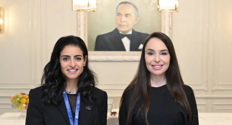 Leyla Əliyeva Şeyxa Əl Nuveysi ilə görüşüb – FOTO
